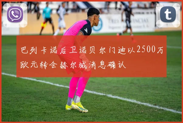巴列卡诺后卫诺贝尔门迪以2500万欧元转会赫尔城消息确认